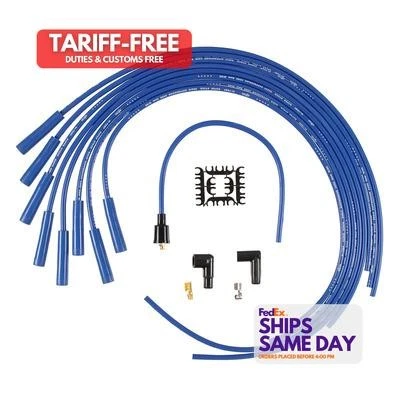 Accel ACL4040B Blue 8 mm Spark Plug Wire Kit fits V8 Performance Racing Parts - Image 1 of 4