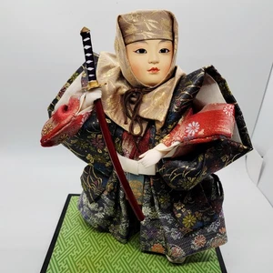 Vintage Japanese Doll Benkei Warrior Figure Samurai Warrior - Picture 1 of 22