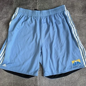 Men's Adidas NBA Fusion Denver Nuggets Game Worn Used Practice Gym Shorts Sz 3XL - Picture 1 of 3