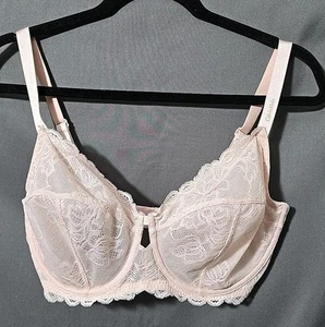 36DDD Underwire Pink Lace Bra Pink Lace Calvin Klein - Picture 1 of 11