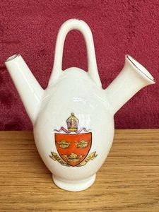 Vintage The Coronet Ware Crested Ware Flasche Urne Doppelauslauf See Of Ely - Bild 1 von 6