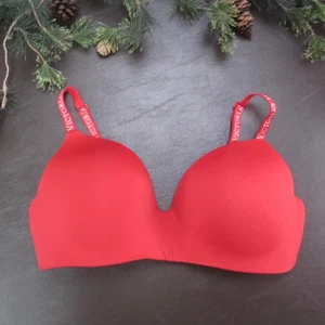 Victoria's Secret Bra Womens 38DD Red Underwire T-Shirt Lightly Lined Adjustable - Picture 1 of 12