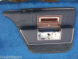 1990 CADILLAC BROUGHAM LEFT REAR BLUE DOOR PANEL OEM USED FLEETWOOD  1991 1992 - Picture 1 of 12