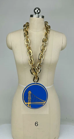 New NBA Golden State Warriors  Gameday Tailgate Gold Fan Chain Fanchain Cover