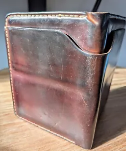Ashland Leather Garnet Shell Cordovan Fat Herbie Wallet USA Heavy Patina - Picture 1 of 7