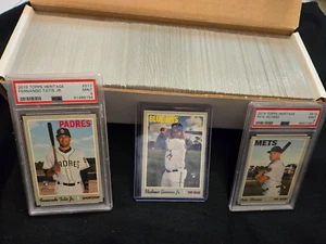 2019 Topps Heritage base set 1-400 & 2 Graded Mint 9 Rookie cards-Tatis & Alonso - Picture 1 of 3