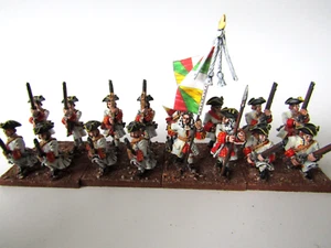 A32 MARLBURIAN /SEVERN YEARS WAR - FRENCH REGIMENT 28MM WELL PAINTED METAL - Picture 1 of 8