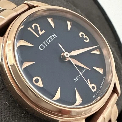Citizen Eco-Drive女式蓝色表盘表带27毫米手表EM0688-78L*SIX英寸腕带* — 第 1/4 张图片