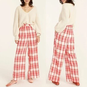 NWT J.Crew Flannel Wide Leg Tartan Plaid Pajama Pant Women's Size XXS - Picture 1 of 7