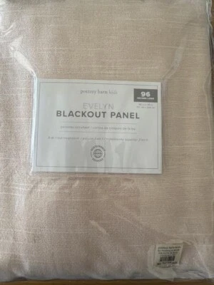 Pottery Barn Kids Evelyn Lino Blackout Drape 44x96" Rosa Rubor ~Un Panel~ NUEVO Foto 1 de 2