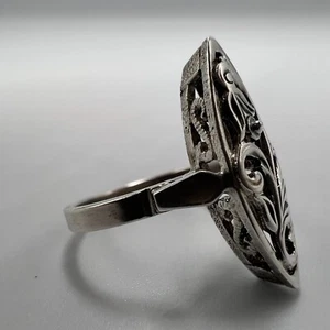 Vintage schöner einzigartiger Ring UdSSR Sterlingsilber 916 Schmuck Damengröße 6 - Bild 1 von 7