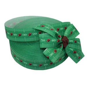 7/8" Football Field Grosgrain Ribbon Yardage DIY Hair Bows Crafts - Picture 1 of 5