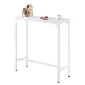 Bartisch Weiß Stehtisch hoch Tisch Küchentisch schmal Konsolentisch Flurtisch - Bild 1 von 10