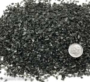 Chips de obsidiana negra triturada, grava tamaño guisante 2 mm-4 mm, para arte de incrustación y resina - Imagen 1 de 3