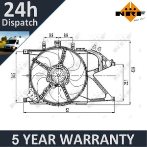 Fits Ford Mondeo 2000-2007 + Other Models NRF Engine Cooling Fan #1 - Picture 1 of 6