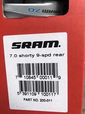 SRAM 7.0  9 Speed Shorty Rear  Shifter - Image 1 of 4