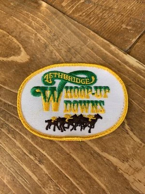 Vtg Lethbridge Whoop Up Downs Embroidered Sew On Patch Days Park - Image 1 of 4