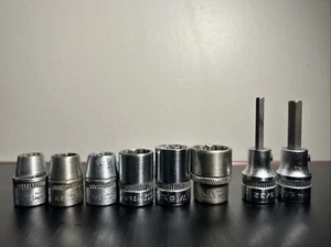 Lot Of 8 Vtg Duro Chrome 5/8,1/2 Has Name On It,7/16,3/8,3/8,5/16,5/32Hex,1/4Hex - Bild 1 von 6