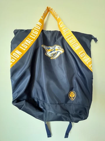 NEW NASHVILLE PREDATORS LOYAL LEGION BLUE AND YELLOW BACKPACK BAG ''16X16'' Cover