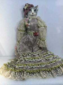 Rara bambola gatto vittoriano vintage Katherine's Collection Wayne Kleski alta 25'' - Foto 1 di 10