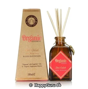 'Rose Desi Gulab' Reed Diffuser Organic Goodness Song Of India 100ml - Picture 1 of 2