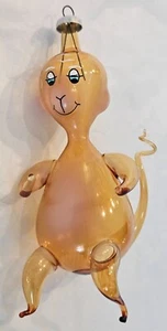 Vintage italienischer Weihnachtsschmuck aus mundgeblasenem Glas - De Carlini ? Affe - Bild 1 von 8