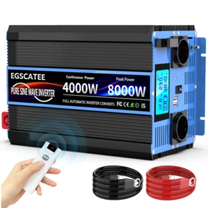 4000W 8000W Reiner Sinus-Wechselrichter Inverter 12V 24V 230V Spannungswandler - Bild 1 von 15