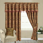 Fully Lined Ready made Pencil Pleat Heavy Chenille Georgia Curtains Pair tieback