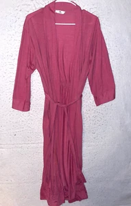 Natori Womens sz M Knit Kimono Robe Pink Belted - Picture 1 of 6