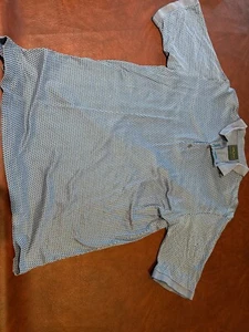 Bobby Jones Large Golf Polo Shirt Size Large Blue & White Pattern - Picture 1 of 2