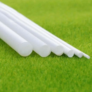 White ABS Plastic Rod Round Solid Bar DIY Model Material 250mmx1/2/3/5/10/15mm - Picture 1 of 5