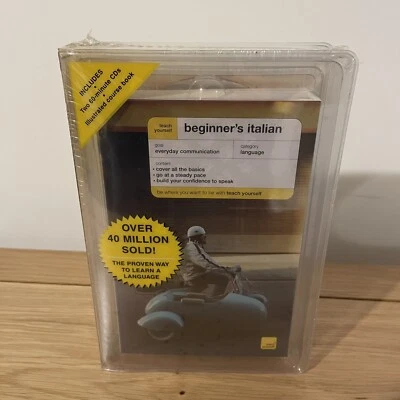 Teach yourself Beginners Italian book and 2 cd set new sealed - Image 1 of 4