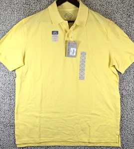 St John's Bay Legacy Pique Polo Men's Size L Yellow Performance Athleisure - Picture 1 of 9