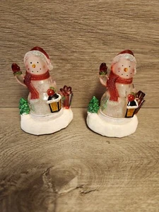 Gerson Acrylic Light Up Snowmen Set Of 2 - Picture 1 of 4