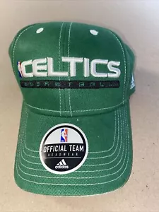 Adidas Offizielle Boston Celtics Grün NBA Strapback Mütze Baseball Cap Neu - Bild 1 von 6
