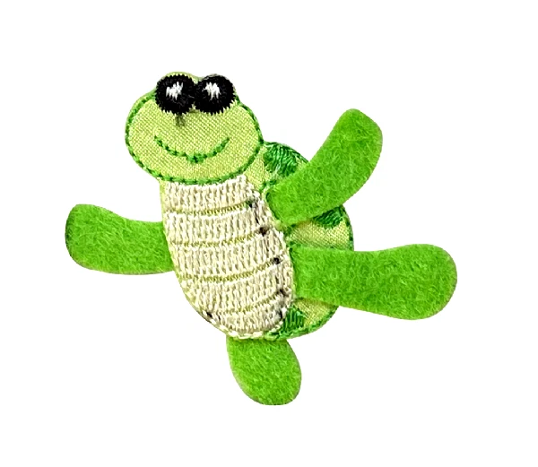 Iron on patch applique Under the Sea Turtle  1-7/8" x 1-1/2" (4.7625cm x 3.81cm) - Image 1 of 1