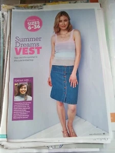 knitting pattern summer dream vest by katrina walser from magazine - Picture 1 of 3