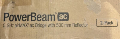 2-PACK UBIQUITI NETWORKS PBE-5AC-500-US UISP AIRMAX POWERBEAM AC 5 GHZ AC BRIDGE - Image 1 of 4