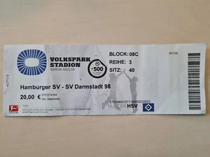 Ticket Hamburger SV vs Darmstadt 98 Saison 2015/16 - Bild 1 von 1