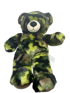 Oso de peluche Build a Bear camuflaje 16" peluche militar limpio fresco - Imagen 1 de 3