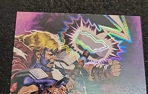 1995 FLEER MARVEL vs DC HOLO FX 10/12 #10 CAPTAIN MARVEL VS THOR - Picture 1 of 4
