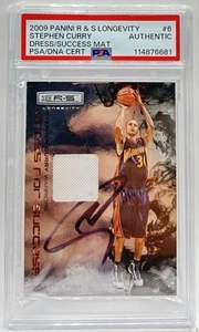 2009-10 Rookies & Stars Stephen Curry Signed Patch Jersey Card RPA /299 PSA/DNA - Picture 1 of 2