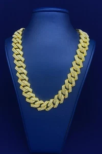 28 Zoll Herren Miami Kubanische Gliederkette Iced Out Glitzer Diamant Halskette HipHop - Bild 1 von 4