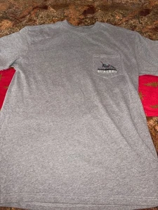 Burlebo Gray Short Sleeve Shirt Sz M - W/ Pocket - turkey live wild - Picture 1 of 8