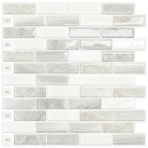 Kitchen Backsplash Self Adhesive Wall 3D Marble Tiles Peel and Stick Bathroom... - Picture 1 of 6