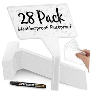 Pack Etiqueta Planta Exterior, Etiquetas Grandes Plástico Impermeable Planta Tipo T, 28 - Imagen 1 de 7