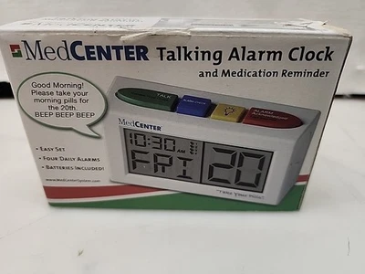 MEDCENTER MED CENTER RELOJ DESPERTADOR PARLANTE MEDICAMENTO PÍLDORA RECORDATORIO DIGITAL  Foto 1 de 4