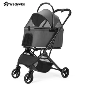 Pet Stroller for Small Medium Dogs – Detachable Carrier, Foldable, Easy Canopy - Picture 1 of 6