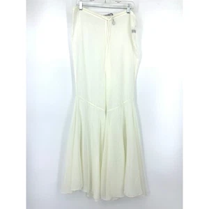 Bumpsuit The Chiffon Flare Leg Pant Womens Size Small Signature Ivory Sheer - Picture 1 of 6