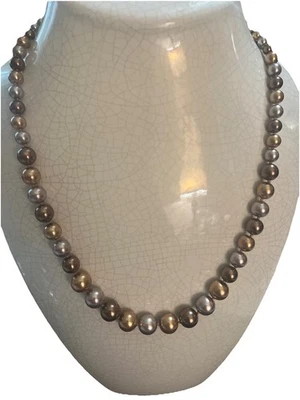 Joan Rivers искусственного жемчуга серебра, золота и бронзы цветной коренастый 23» длинное ожерелье - Изображение 1 из 4